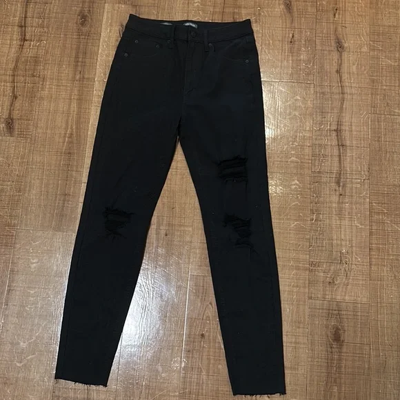 Black High Rise Skinny Jeans - Picture 3 of 6